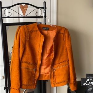 Orange Tweed-like Jacket